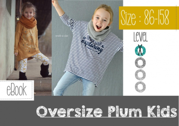 E-Book FeeFeeFashion Oversize Hoodie Plum Kids