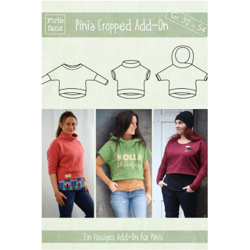 Patron Supplément pour sweat crop top femme pdf Pinia femme Firlefanz, en allemand