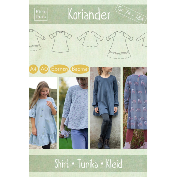 Patron robe / t-shirt enfant pdf Koriander Firlefanz, en allemand