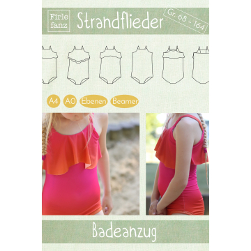Patron maillot de bain enfant pdf Strandflieder Firlefanz, en allemand