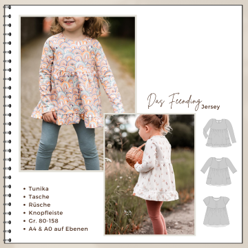 Patron robe / tunique enfant pdf Das Feending Four Chapter, en allemand