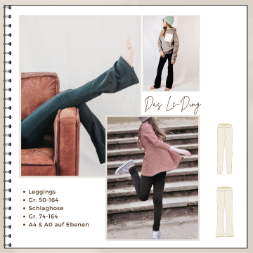 Patron legging / jegging enfant pdf Das LE-Ding Four Chapter, en allemand
