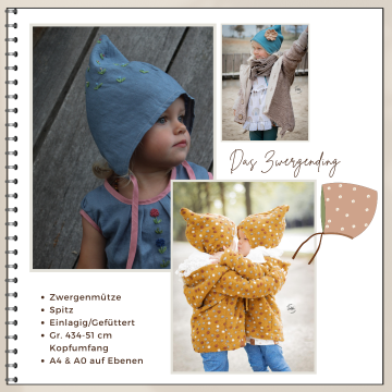 Patron bonnet enfant pdf Das Zwergending Four Chapter, en allemand