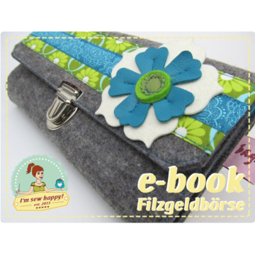 Ebook patron porte-monnaie en feutrine XL I'm sew happy!, en allemand