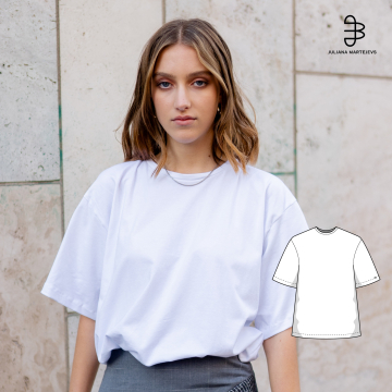 E-book JULIANA MARTEJEVS T-Shirt Oversized Jersey Oberteil, Duits