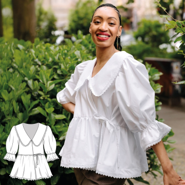 E-book JULIANA MARTEJEVS Wrap Blouse Dames Daphne, Duits/Engels