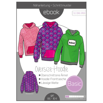 E-Book Ki-Ba-Doo Basic Oversize Hoodie Kids, Duits