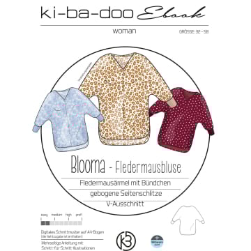 E-book Ki-Ba-Doo Dames blouse Blooma, Duits