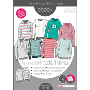 E-Book Ki-Ba-Doo Sweater Hoodie Mix & Match Damen