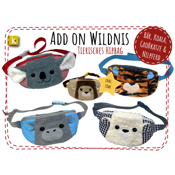 E-book Klimperklein Tierische Hipbag Add on Wilde Tiere, Duits