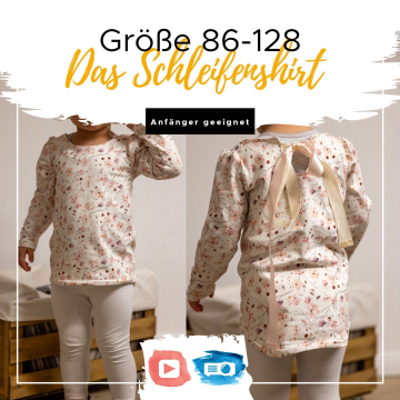 Patron t-shirt enfant pdf Das Schleifenshirt Knopf und Nadel, en allemand