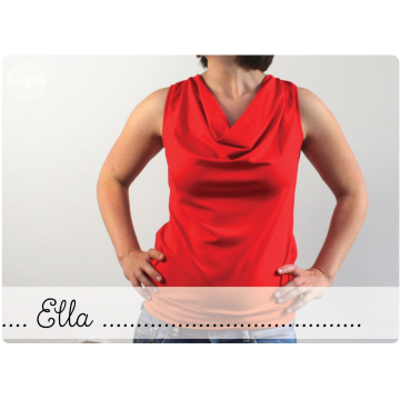 E-book Konfetti Patterns Dames watervalhals shirt Ella, Duits