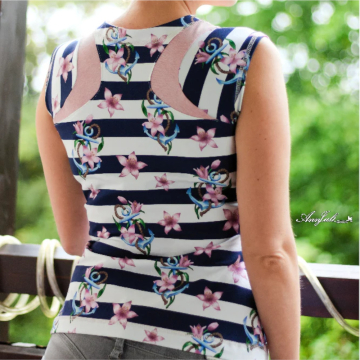 Ebook patron top / t-shirt femme Trollslända Kystbarn, en allemand