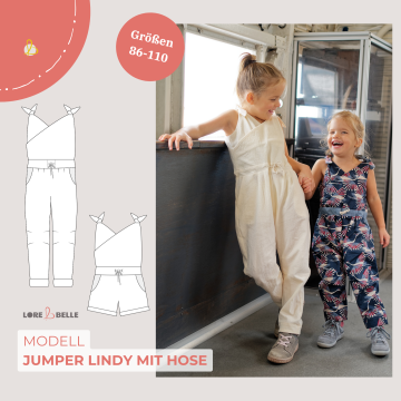 Patron jumper enfant Mini pdf Lindy avec pantalon Lore & Belle, en allemand