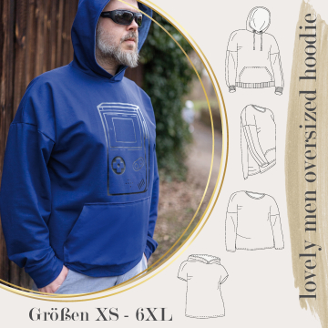 E-book LovelySewDesign Lovely Men Oversized Hoodie, Duits