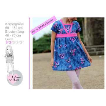 Ebook patron robe tunique enfant Akina Die Frühlingsblume MamaMika, en allemand