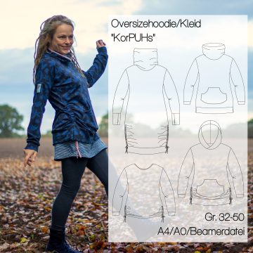 E-book ManjiPuh Ladys Oversizehoodie/Dress KorPUHs, Duits