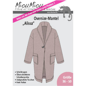 Patron manteau femme pdf Alissa Miou Miou, en allemand