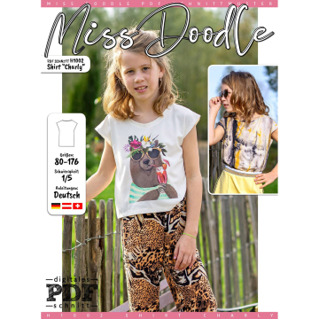 Ebook patron t-shirt pour enfant Charly Miss Doodle H1002, en français