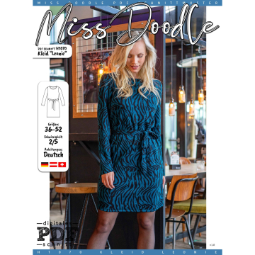 Patron robe femme pdf Leonie Miss Doodle H1070, en français