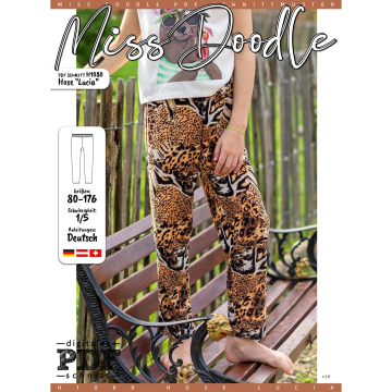 Patron pantalon enfant pdf Lucia Miss Doodle H1080, en français