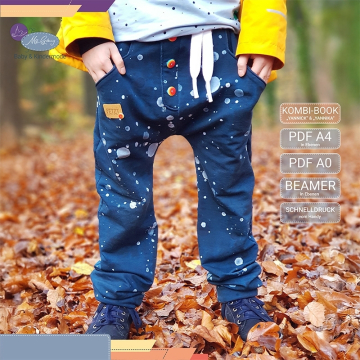 Patron pantalon enfant pdf kit Yannick & Yannika Miss Granny, en allemand