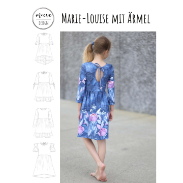 Ebook patron robe enfant Marie-Louise avec manches Moeve.Design, en allemand