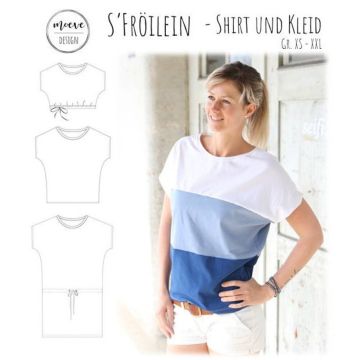 Ebook patron t-shirt robe femme s´Fröilein Moeve.Design, en allemand