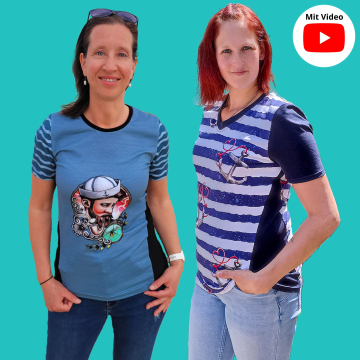 Ebook patron t-shirt femme Keren Nähfrosch, en allemand