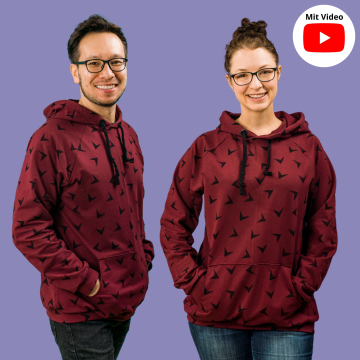 E-book Nähfrosch Hoodie TIBU Unisex, Duits
