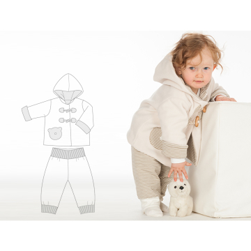 Ebook patron veste Brio + pantalon bébé Lucca Patternforkids, en allemand