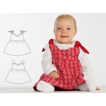 Ebook patron robe bébé Lipsia Patternforkids, en allemand