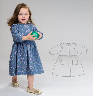 E-Book Patternforkids Kleid Mimi mit gerüschten Ärmeln, Duits