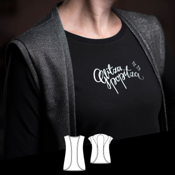 Ebook patron cardigan sans manches femme LaWeste Pedilu, en allemand