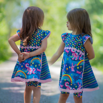 Ebook patron haut/robe fille Phia´s Tunikleid Phibobo´s Zaubernadel, en allemand