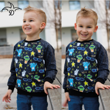 E-Book PiexSu Raglan-Pullover Modest Jungs, en allemand
