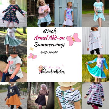 Ebook patron Supplément manche pour la robe/tunique enfant/bébé Summerwings Rabaukentochter, en alle