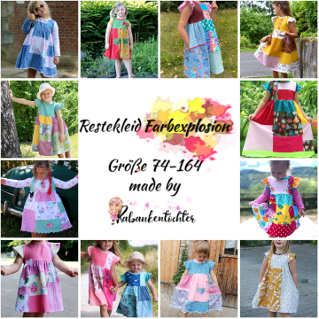 Ebook patron robe patchwork enfant Farbexplosion Rabaukentochter, en allemand