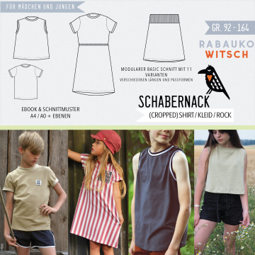 Ebook patron robe, jupe & t-shirt enfant Schabernack Rabaukowitsch, en allemand