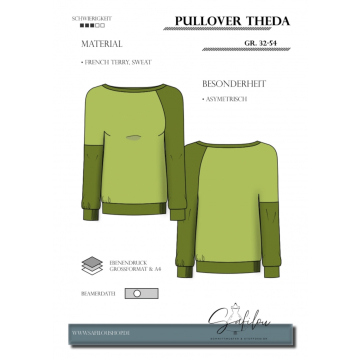 Ebook patron pullover femme Theda Safilou, en allemand