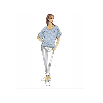 E-book Schnittmuster Berlin Wasserfallshirt Fabia, Duits