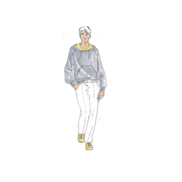 E-book Schnittmuster Berlin Unisex Hoodie David, Duits
