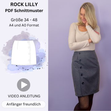 Patron jupe femme pdf Lilly Sew4Me, en allemand