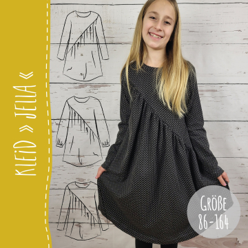 Patron robe enfant pdf Jella Snygges, en allemand