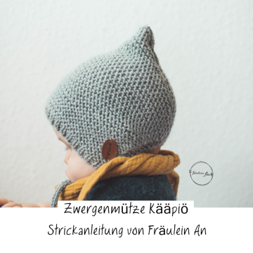 Patron tricot bonnet de lutin enfant pdf Kääpiö Fräulein An, en allemand