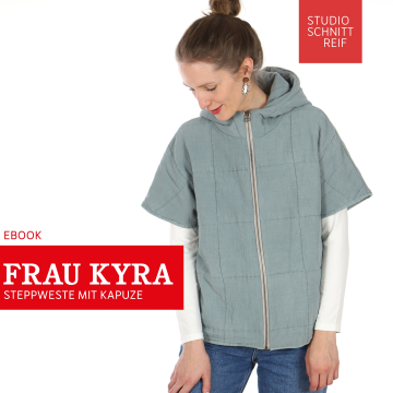Patron gilet femme pdf Mme Kyra Studio Schnittreif, en allemand