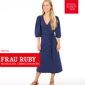 Patron robe cache-coeur femme pdf Mme Gina Studio Schnittreif, en francais