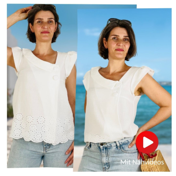 E-book TOSCAminni Schnittmanufaktur Dames Blouse Jasmin, Duits