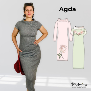 Patron robe femme pdf Agda TOSCAminni Schnittmanufaktur, en allemand
