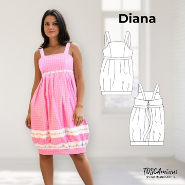 Patron robe femme pdf Diana TOSCAminni Schnittmanufaktur, en francais